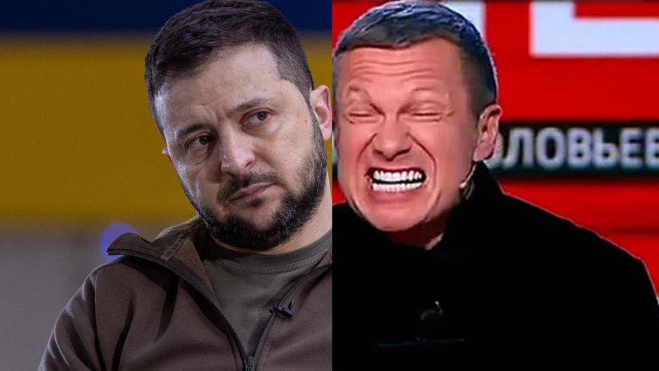 Wołodymyr Zełenski i Władimir Sołowjow to dziś zaprzysięgli wrogowie