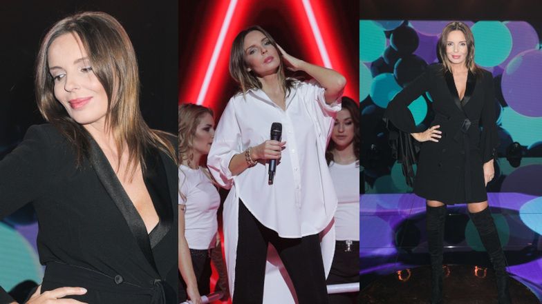 Ciężarna Agnieszka Włodarczyk na planie "Jaka to melodia"