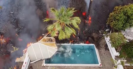 Erupcja wulkanu na wyspie La Palma. Żywioł pochłonął basen