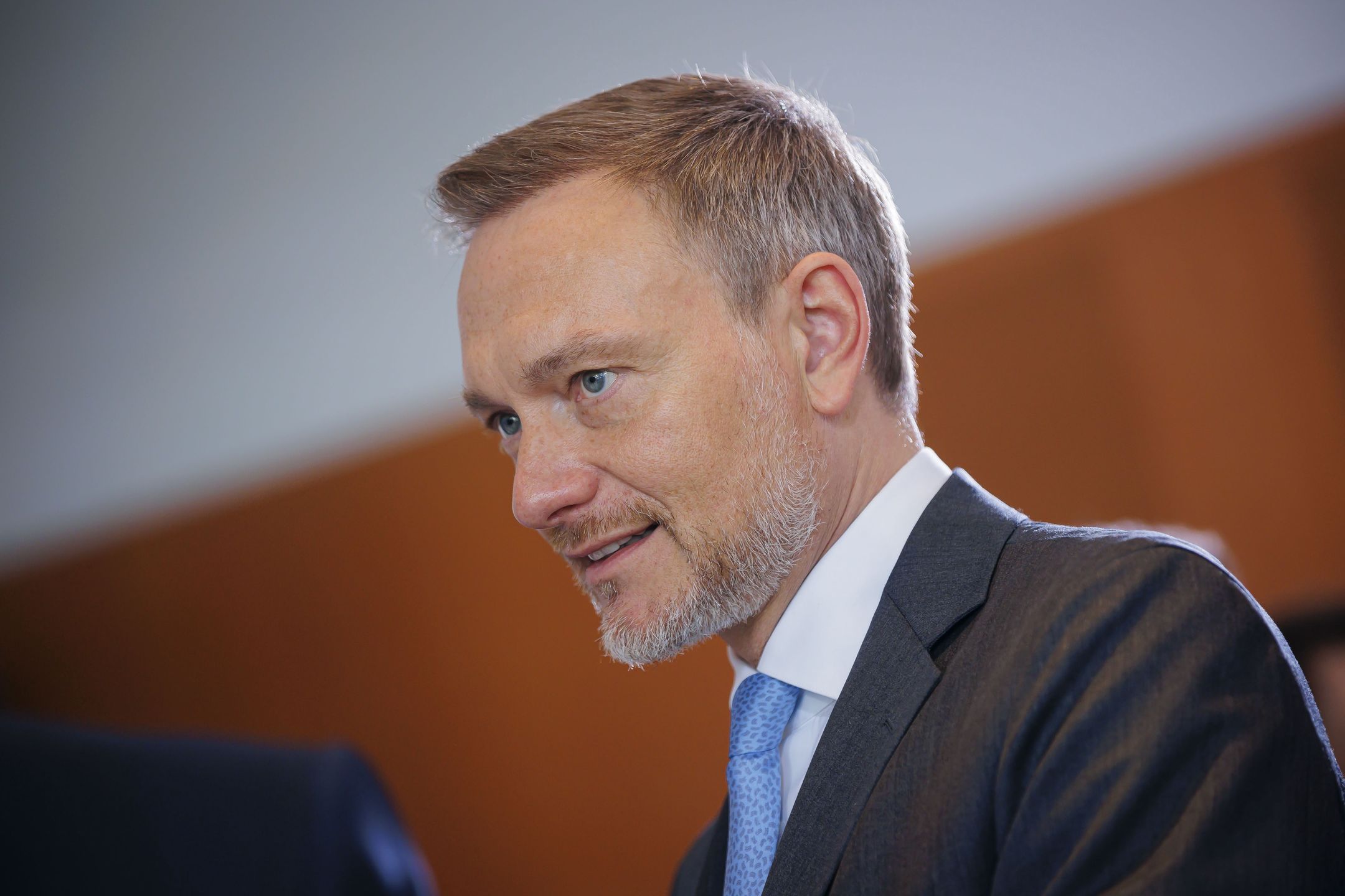 BERLIN, GERMANY - APRIL 10: Christian Lindner, German Minister of Finance,  arrives for the weekly meeting of the cabinet on April 10, 2024 in Berlin, Germany. (Photo by Thomas Trutschel/Photothek via Getty Images)