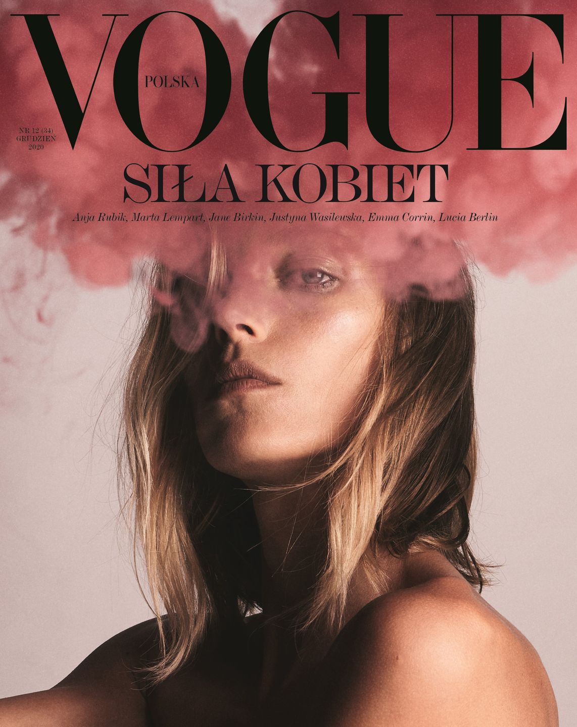 Anja Rubik na okładce świątecznego "Vogue Polska"