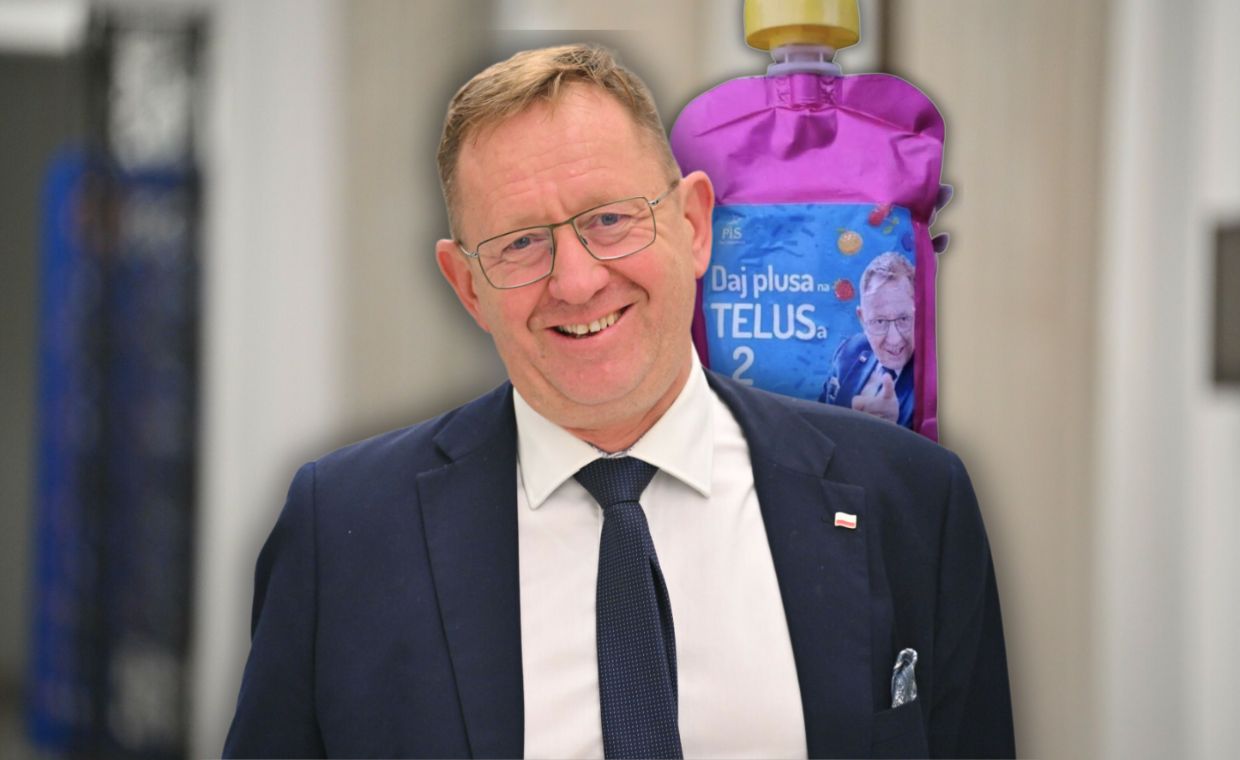 Robert Telus w kampanii wyborczej rozdawał owocowe musy