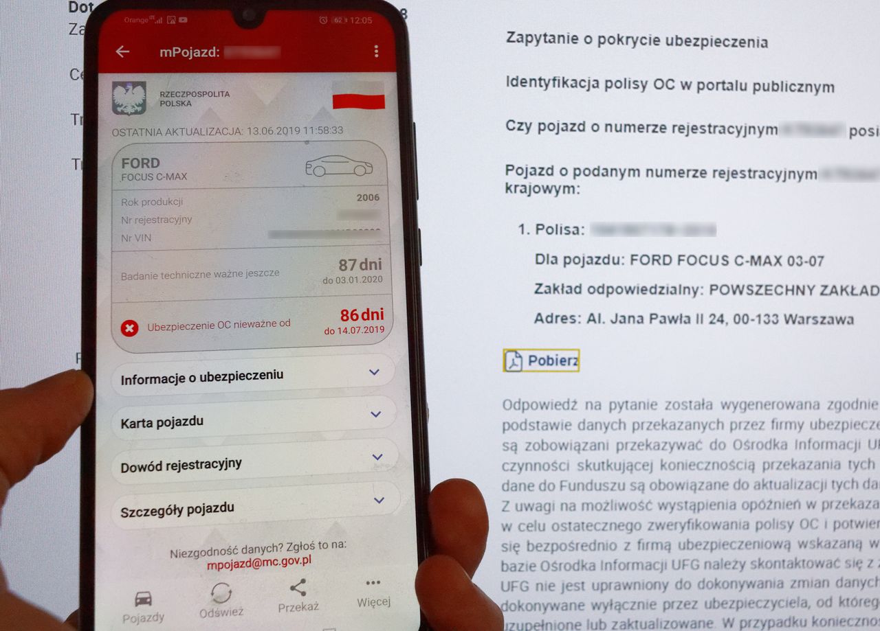Dzięki usłudze mObywatel można łatwo sprawdzić datę ważności polisy OC