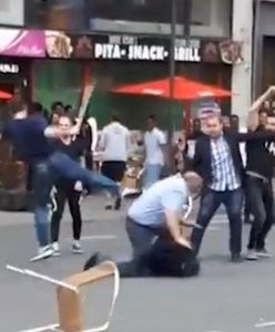 Szokujący film z Belgii. Brutalna bójka w barze z kebabem