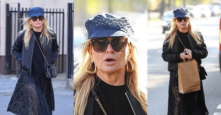 Mroczna Monika Olejnik przemierza Warszawę w butach Bottega Veneta i z torebką Yves Saint Laurent