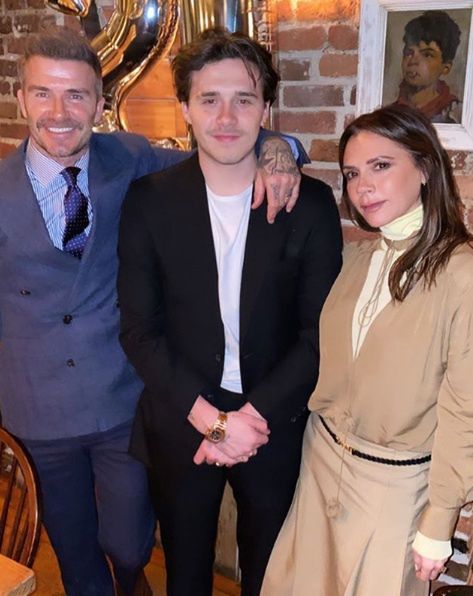 Brooklyn Beckham z rodzicami