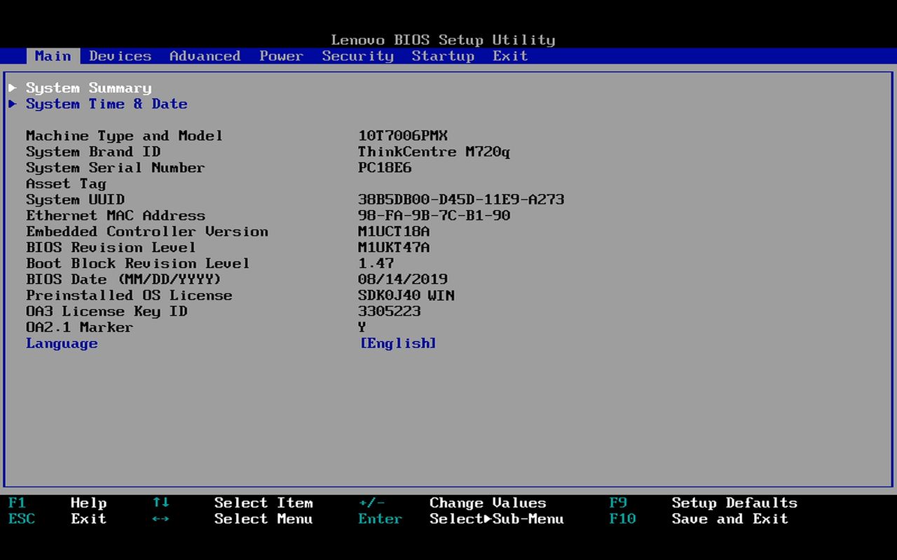 BIOS Setup (fot. NDLA)