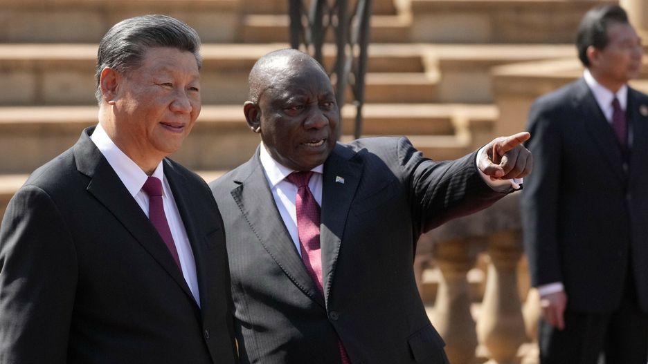 Prezydent Republiki Południowej Afryki Cyril Ramaphosa i prezydent Chin Xi Jinping 