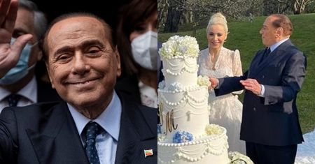 85-letni Silvio Berlusconi wziął SYMBOLICZNY ŚLUB z młodszą o ponad 50 lat partnerką (ZDJĘCIA)