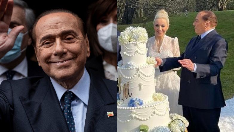 85-letni Silvio Berlusconi wziął SYMBOLICZNY ŚLUB z młodszą o ponad 50 lat partnerką (ZDJĘCIA)