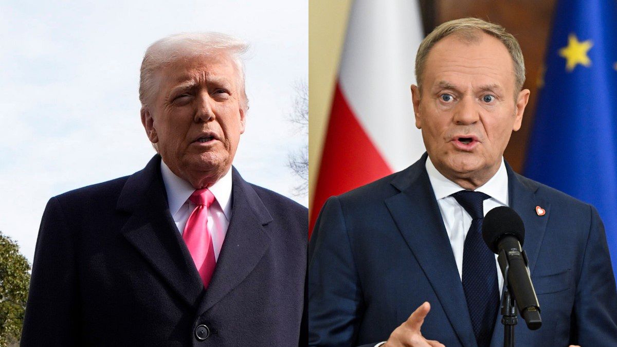 Od lewej Donald Trump i Donald Tusk