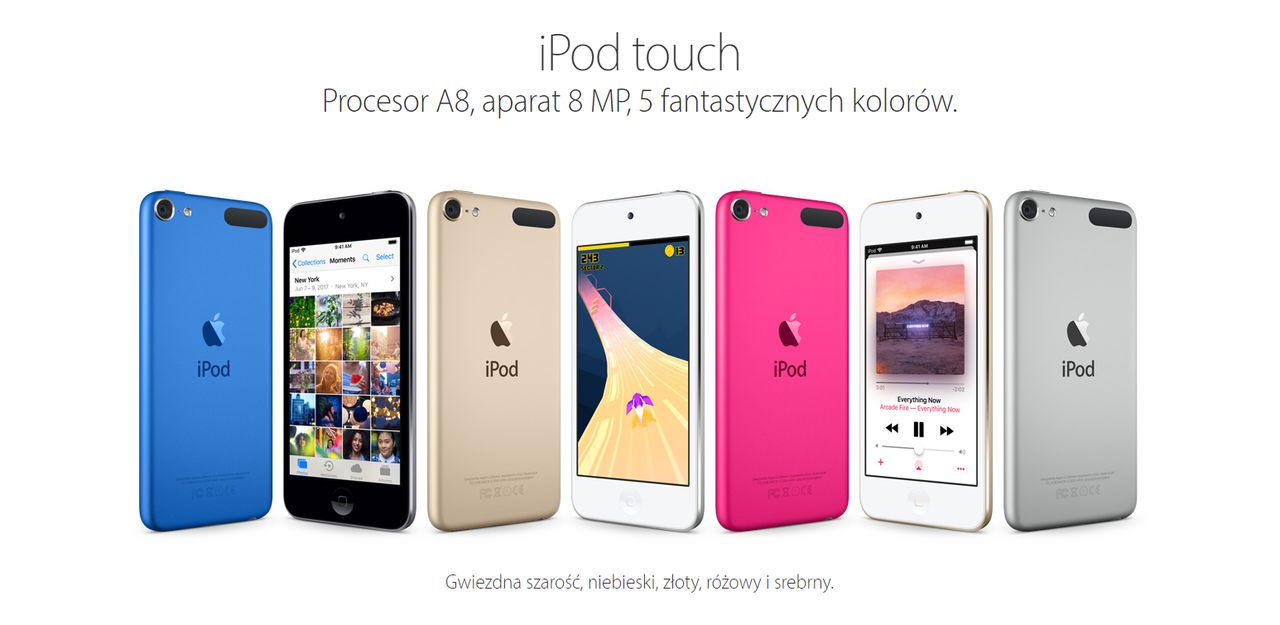 iPod Touch nie jest już szczególnie promowanym produktem, źródło: Apple.