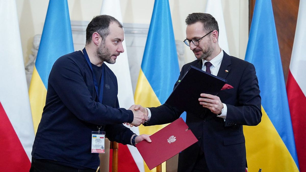Wicepremier Ukrainy Oleksander Kubrakov i minister rozwoju i technologii Waldemar Buda podpisali memorandum ws. odbudowy Ukrainy