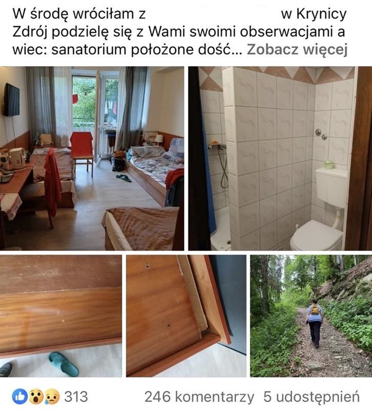 Pokazała, jakie warunki zastała w sanatorium