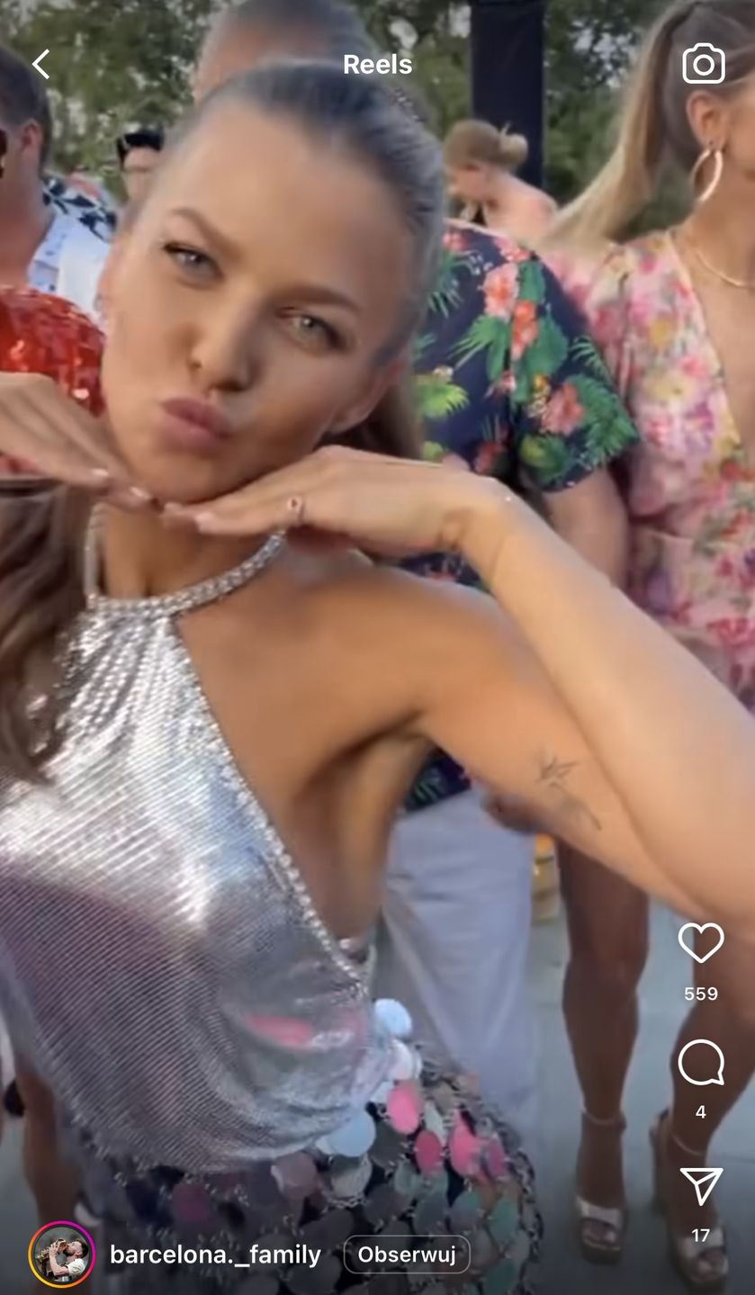 Anna Lewandowska bawi się na przedweselnej imprezie