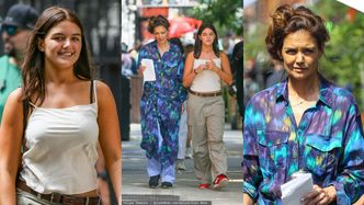 Suri Cruise odwiedziła Katie Holmes na planie nowego filmu. Aktorkę sfotografowano BEZ MAKIJAŻU