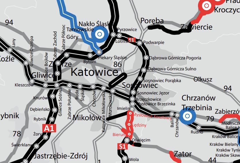Odcinek autostrady A4 do rozbudowy