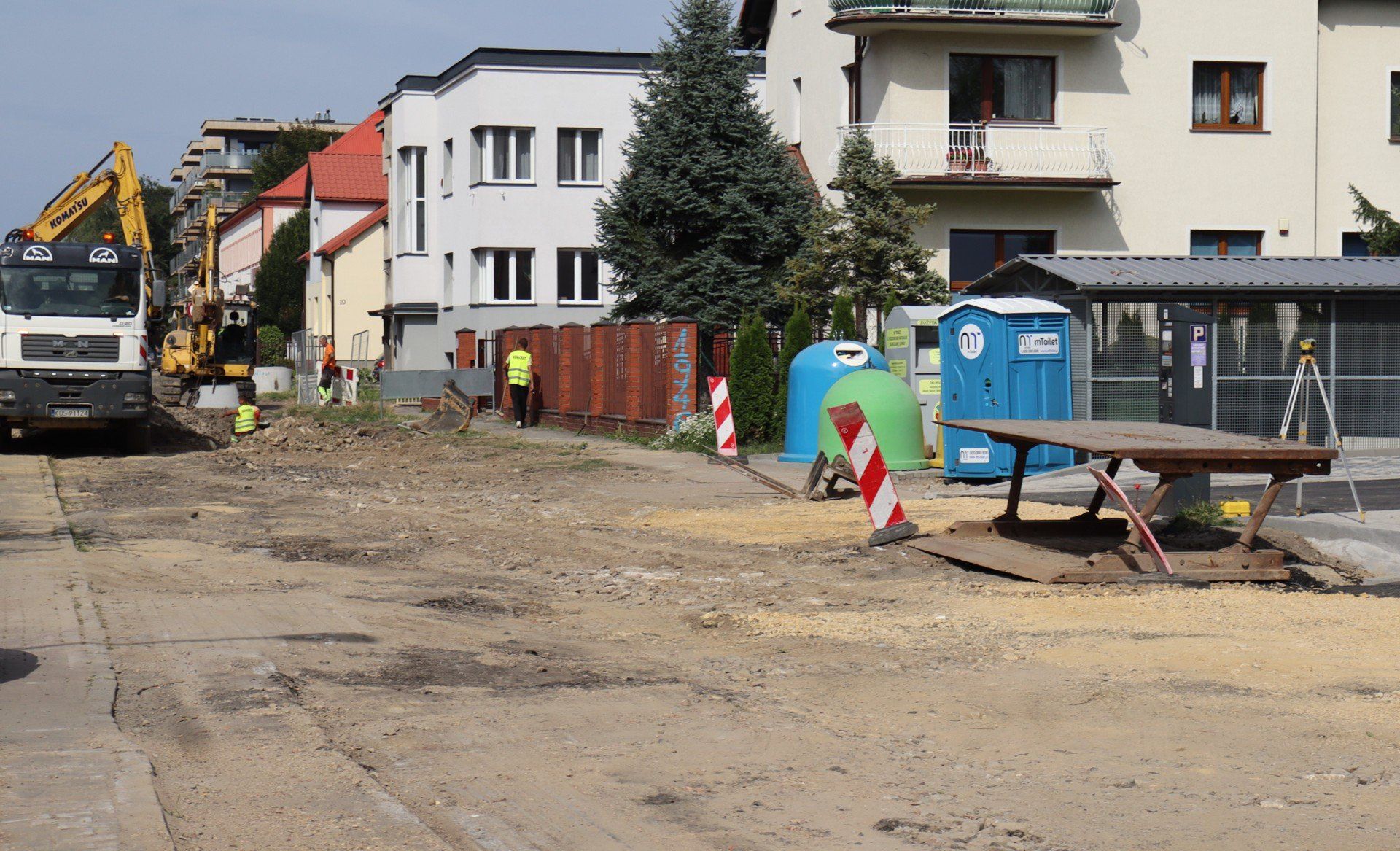 Tak wygląda obecnie ulica Chopina, u zbiegu z ulicą Dąbrowskiego