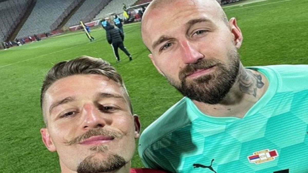 Bracia Milinković-Savić po meczu reprezentacji Serbii