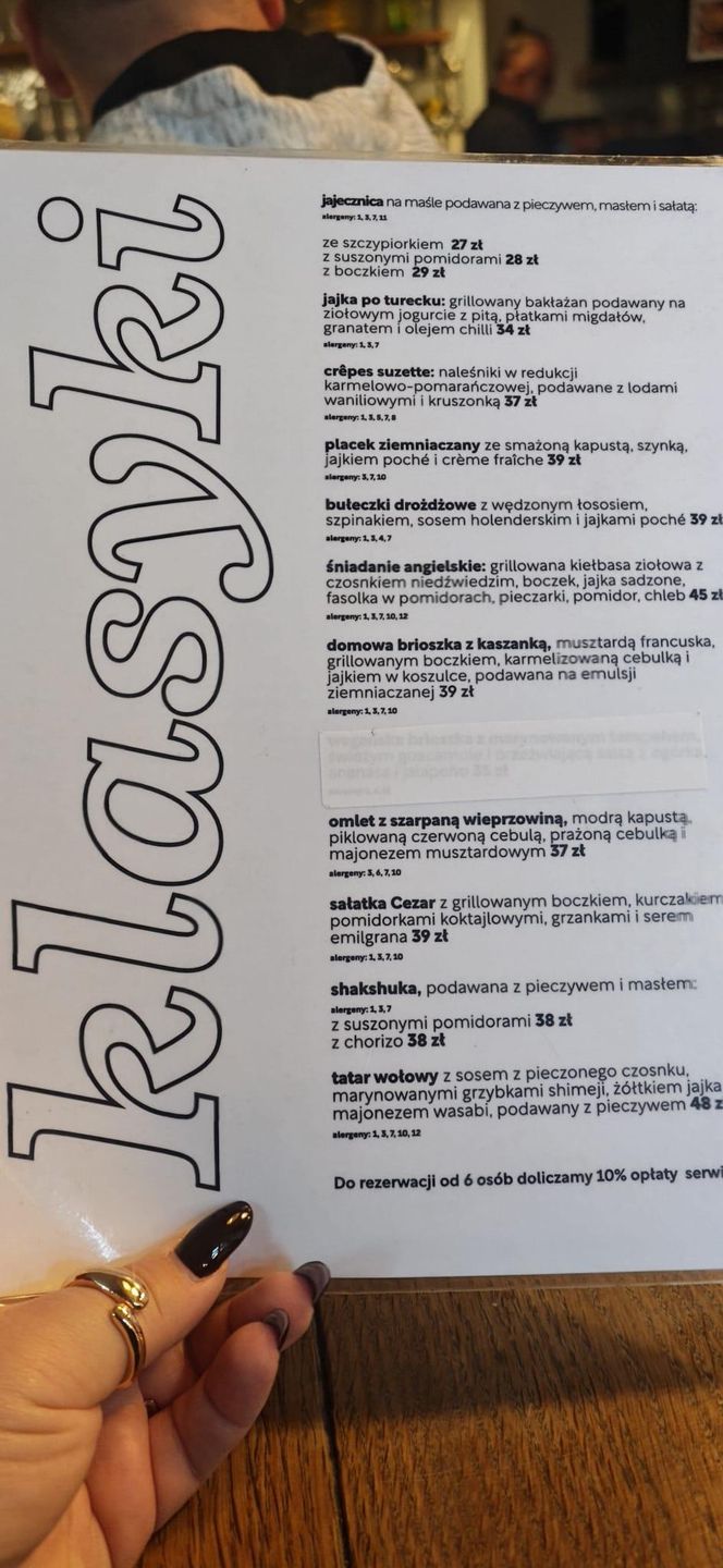 Menu w Bo.