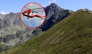 Akcja służb w Tatrach. Turysta spadł 90 metrów ze szlaku