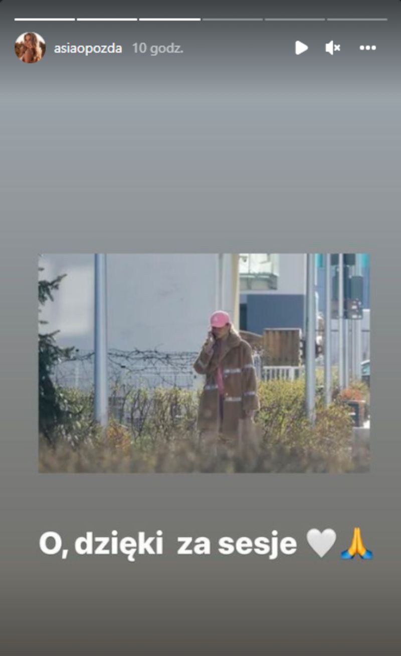 Joanna Opozda "pozdrawia" paparazzi na Instastories 
