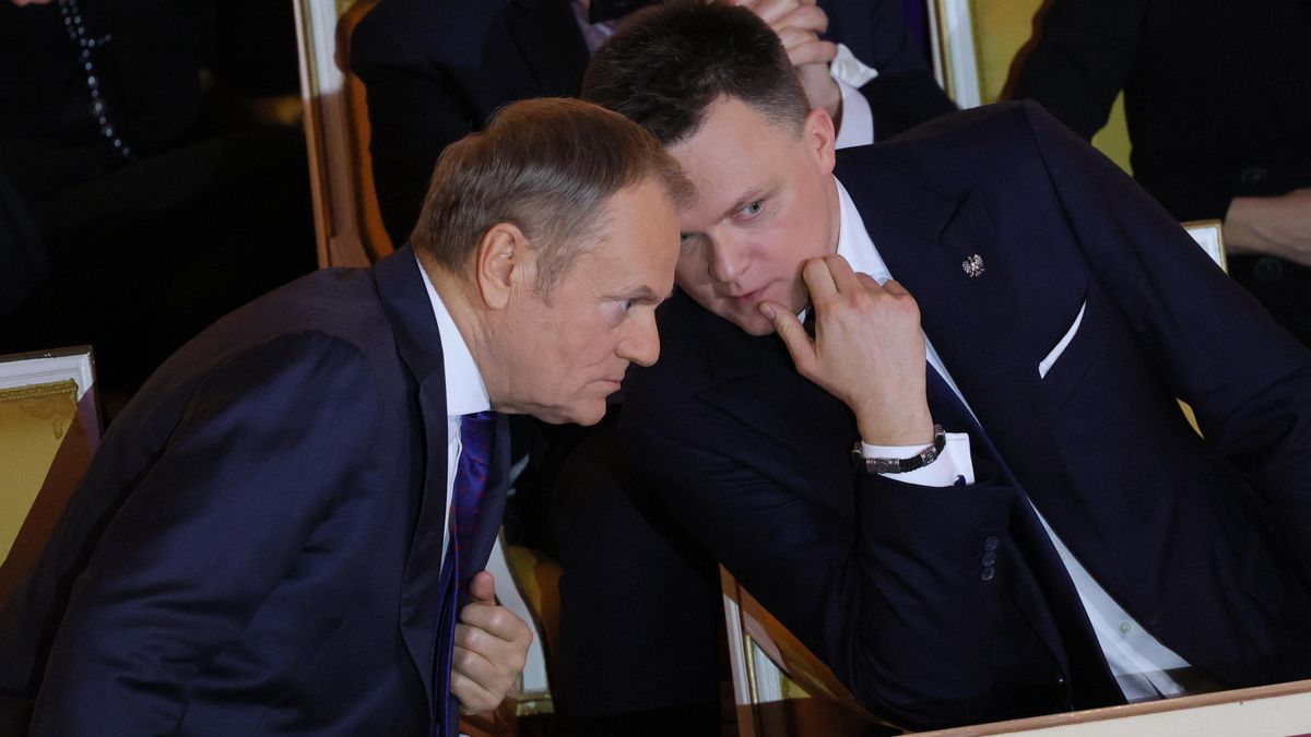 Donald Tusk, Szymon Ho�ownia
Warszawa, 03.01.2025. Polska prezydencja w Radzie UE. Premier Donald Tusk (L) i marsza�ek Sejmu Szymon Ho�ownia (P) podczas gali otwarcia polskiej prezydencji w Radzie Unii Europejskiej, 3 bm. w Teatrze Wielkim - Operze Narodowej w Warszawie. 1 stycznia br. Polska przej�a po W�grzech prezydencj� w Radzie Unii Europejskiej. (ps/awol) PAP/Pawe� Supernak
Pawe� Supernak
gala, inauguracja, Micha� Kami�ski, Opera Narodowa, otwarcie, polityka, polska prezydencja, polska prezydencja w Radzie Unii Europejskiej, polskiej prezydencji, Rada Unii Europejskiej, Radzie UE, RRad, Teatr Wielki, unia europejska, oficjalna inauguracja prezydencji