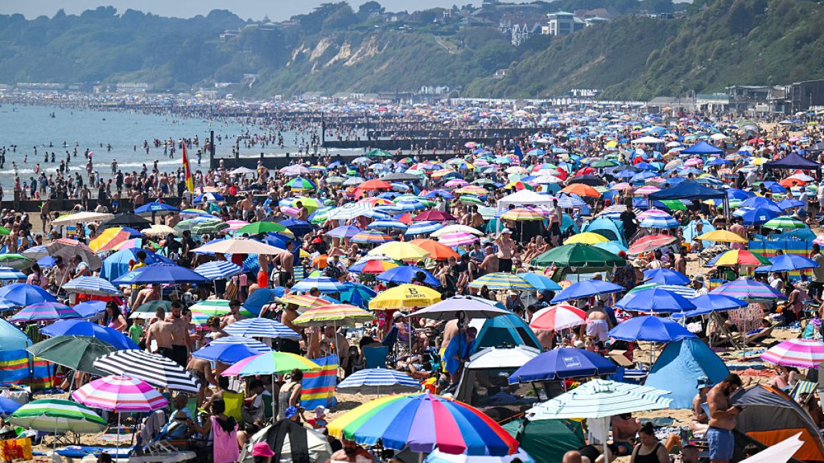 Plaży w Bournemouth, zdj. z 25 maja