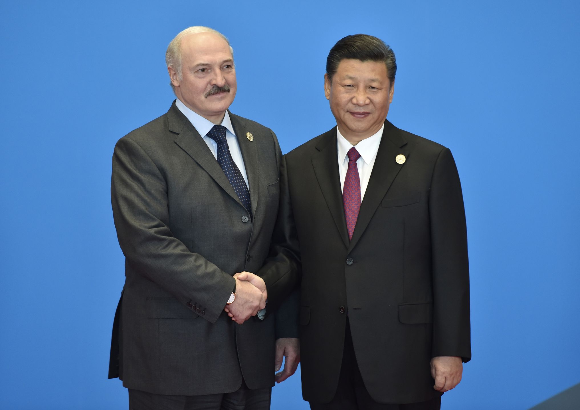 Xi Jinping i Alaksandr Łukaszenka