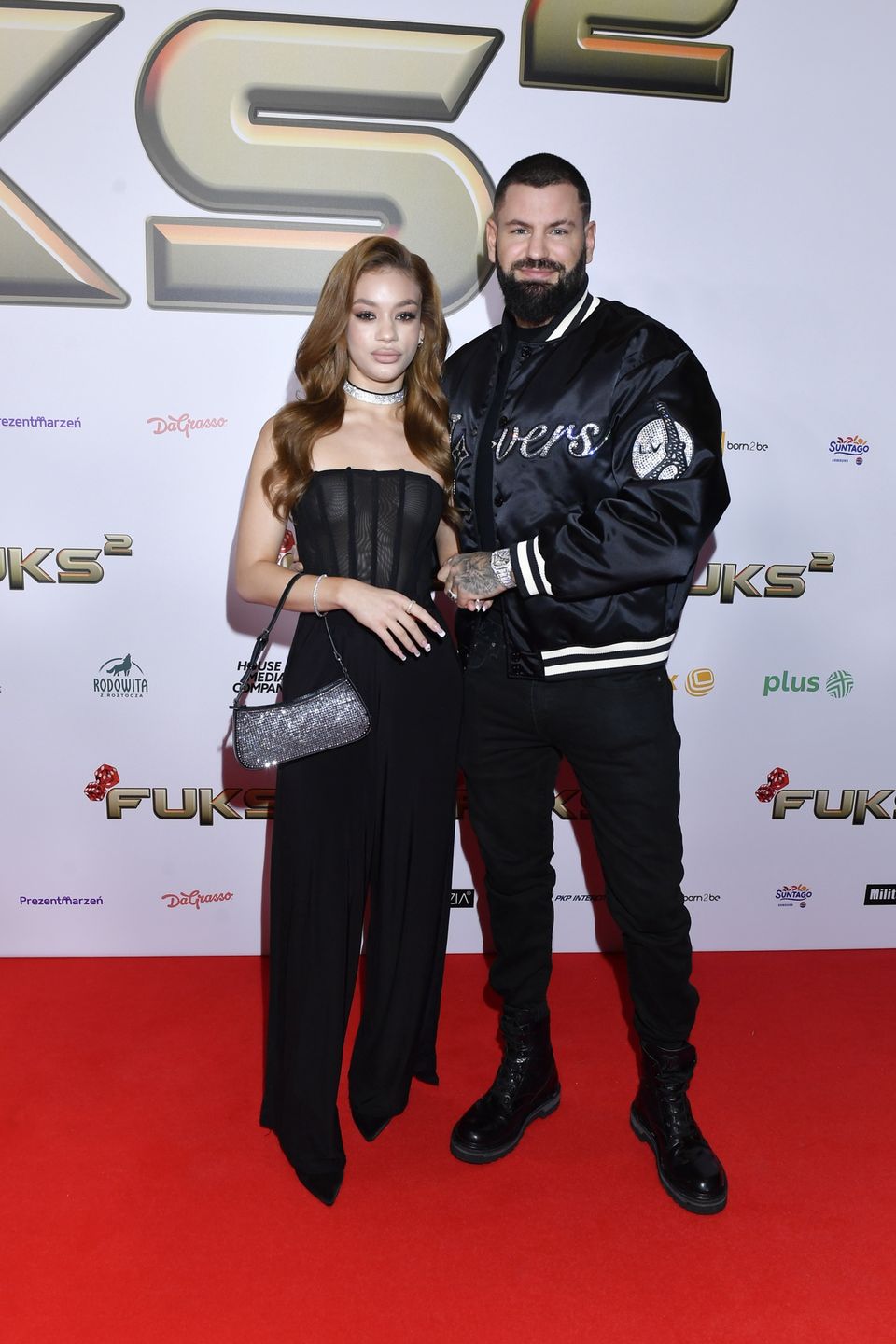 Wojciech Gola i Sofi na premierze filmu "Fuks 2"