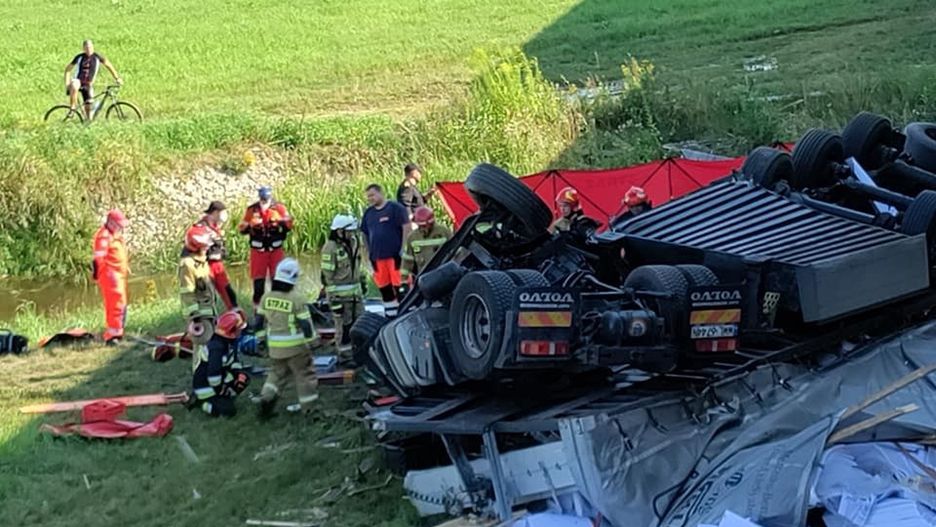 Wypadek na S8 w miejscowości Nadma