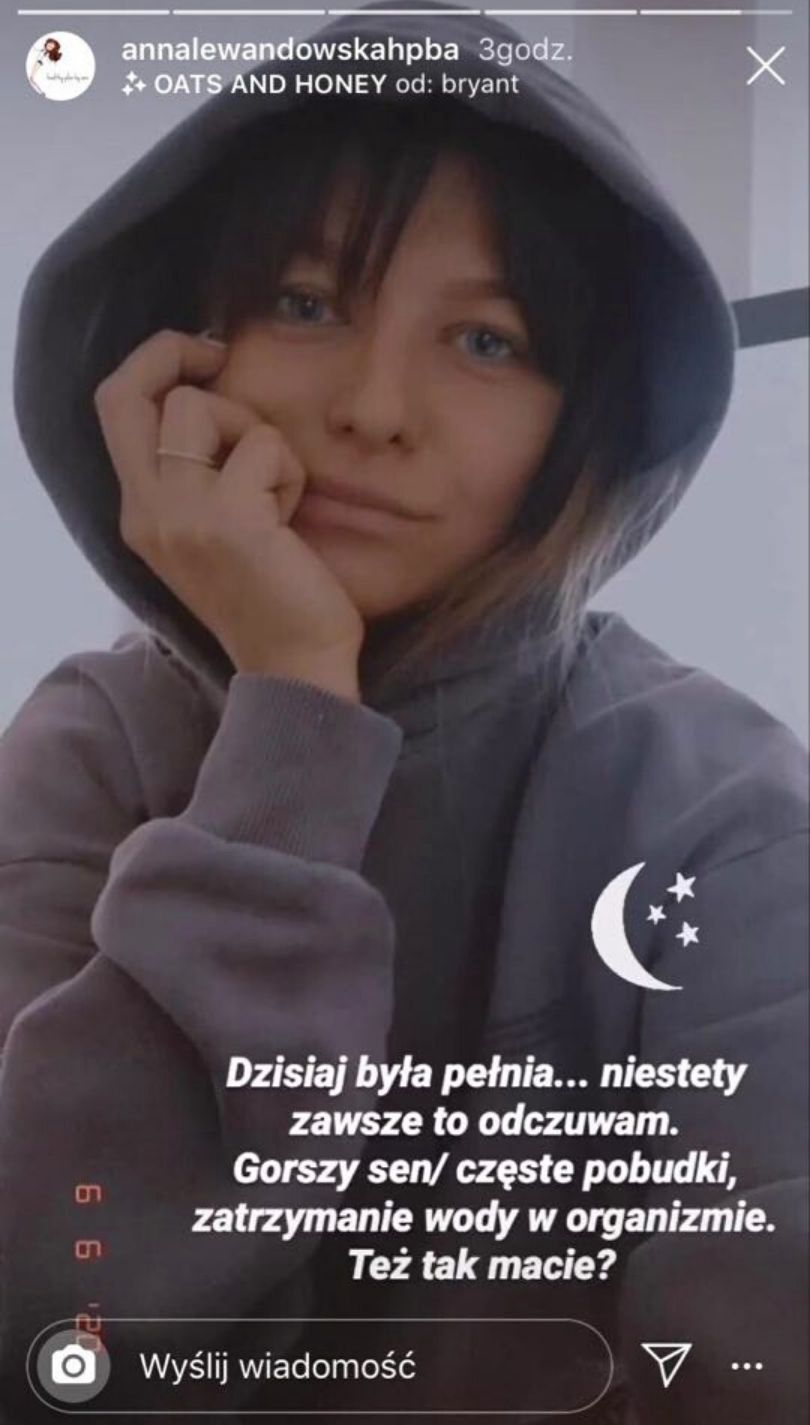 Anna Lewandowska narzeka na skutki pełni księżyca