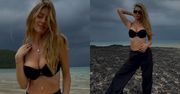 Marcelina Zawadzka pląsa w bieliźnie po plaży i chwali się sylwetką niespełna osiem miesięcy po porodzie