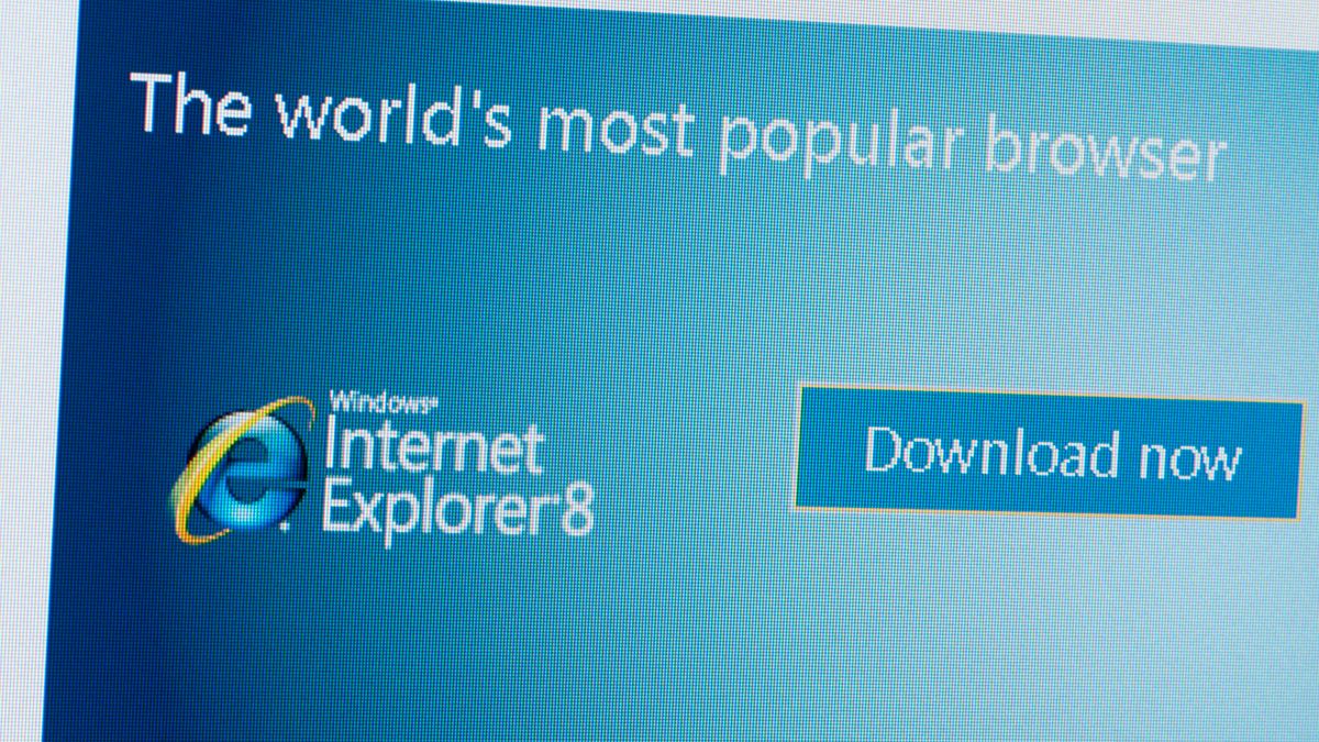 Strona pobierania Internet Explorera 8 z depositphotos