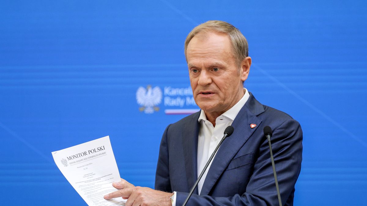 Premier Donald Tusk. (ps/ibor) PAP/Paweł Supernak 