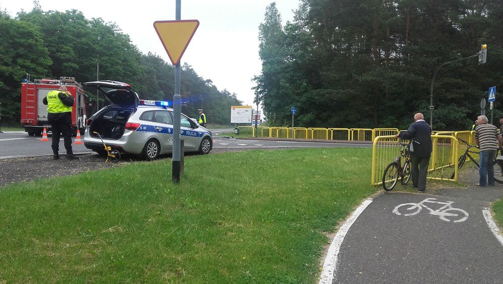 Wypadek koło Rębajła