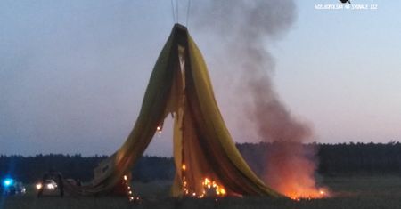 Wielkopolska: balon spadł na linię energetyczną