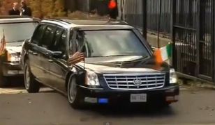 Limuzyna Obamy zawisła na progu