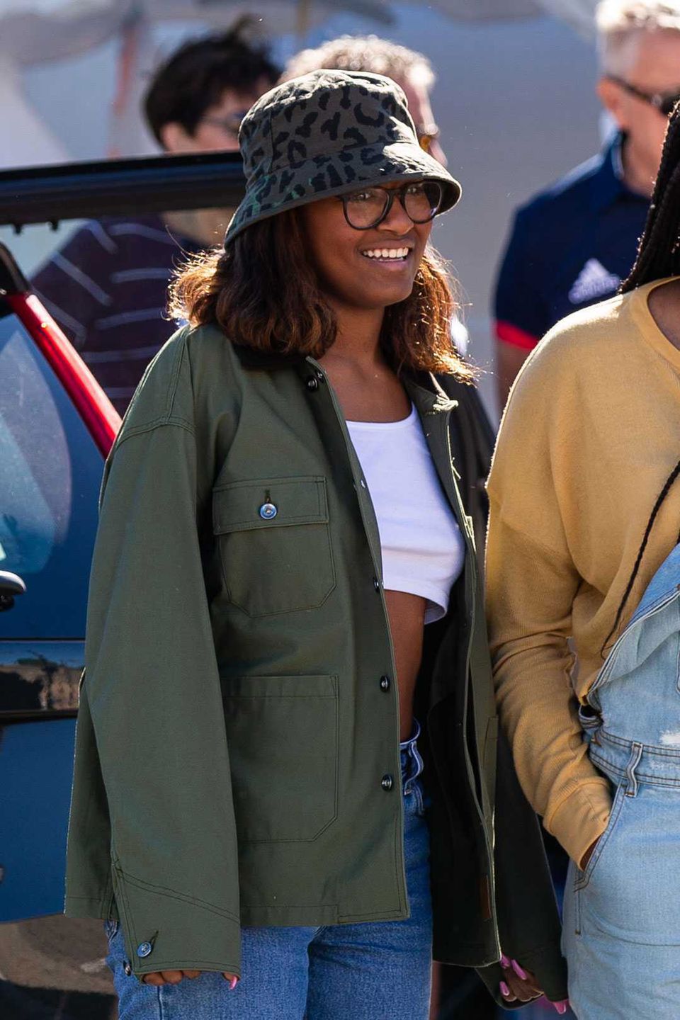 Natasha Obama uśmiecha się do fotoreporterów