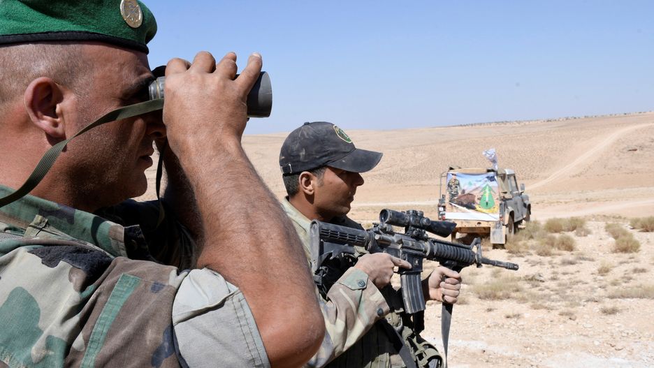 Żołnierze libańscy na granicy z Syrią