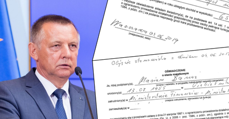 Marian Banaś z żoną ma majątek wart 6 albo... 8 mln zł. Oświadczenia majątkowe są dalekie od ideałów