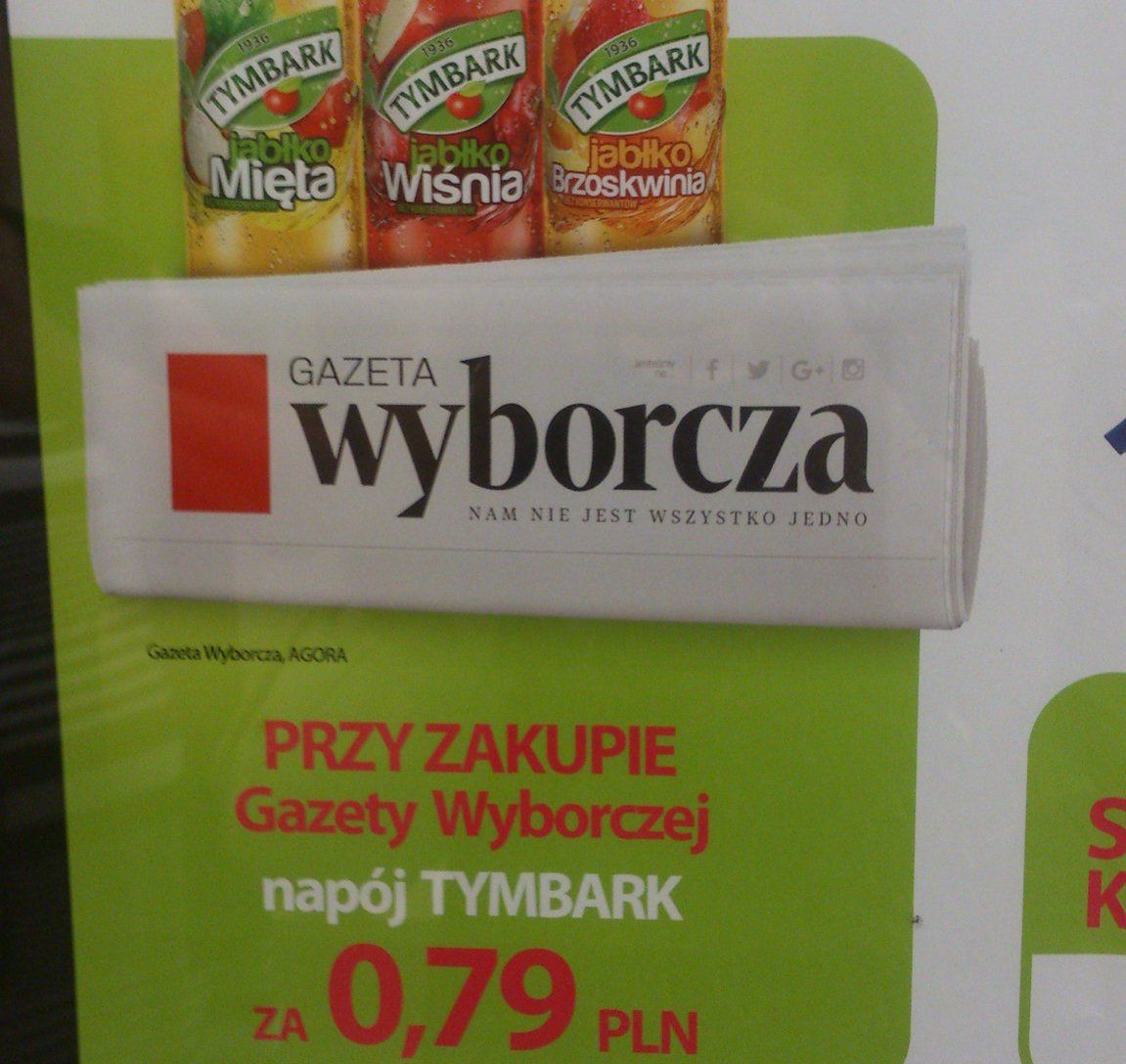 Bojkot Tymbarku. Bo był w promocji z "Wyborczą"