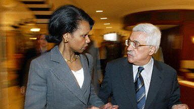 Condoleezza Rice i Mahmud Abbas