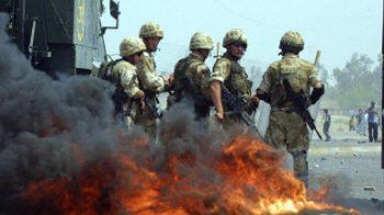 Opony płonące na ulicach