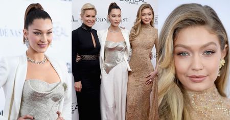 Gigi i Bella Hadid pozują z mamą na czerwonym dywanie