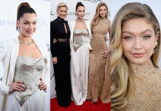 Gigi i Bella Hadid pozują z mamą na czerwonym dywanie