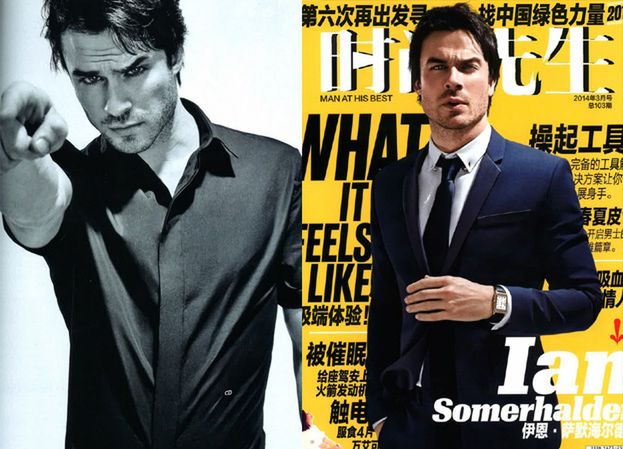 Ian Somerhalder w chińskim "Esquire"! (ZDJĘCIA)