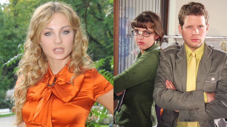 Małgorzata Socha, Julia Kamińska, Łukasz Garlicki na planie "BrzydUli"