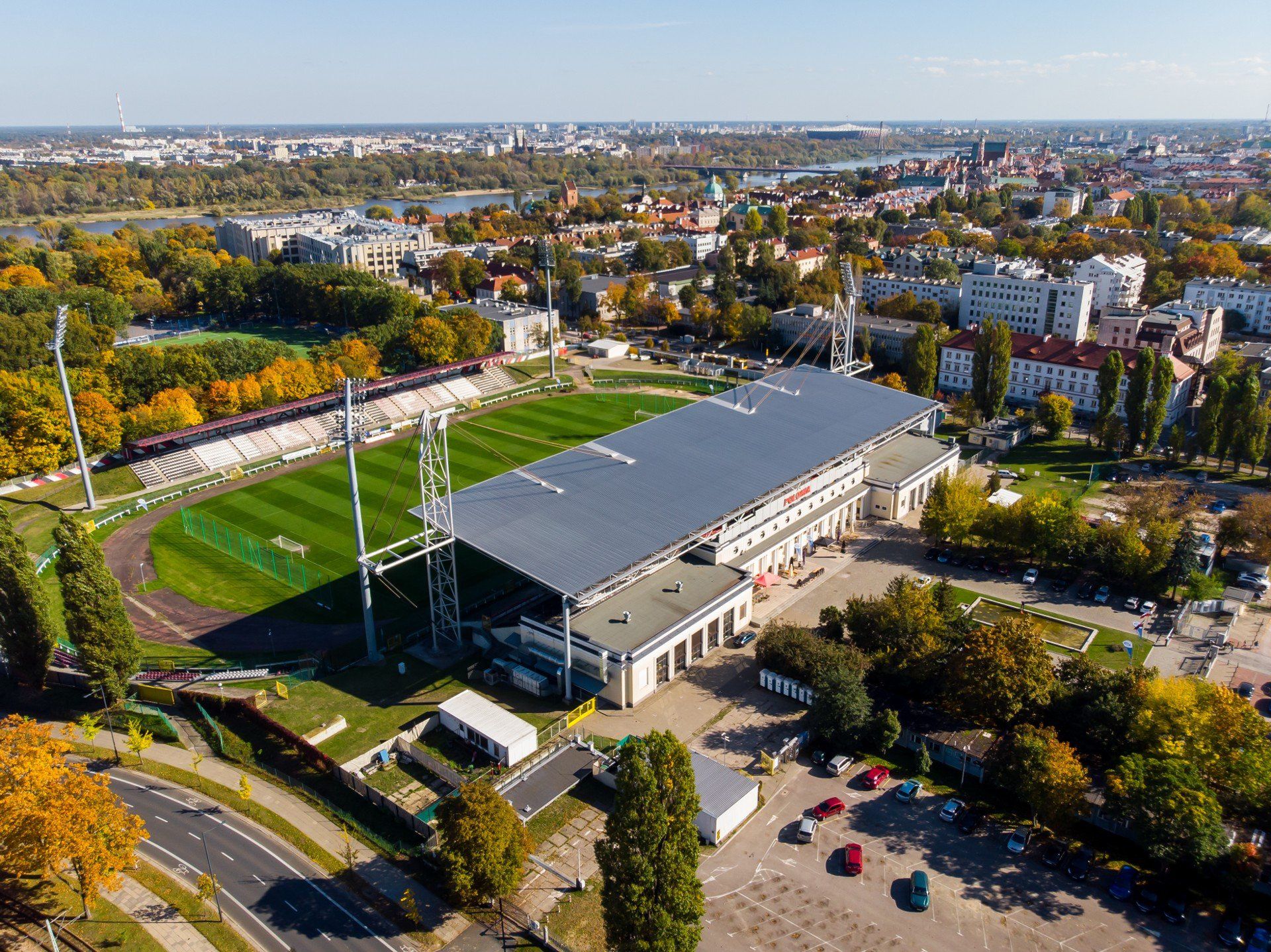 Stadion Polonii Warszawa przy ul. Konwiktorskiej 6 w 2022.