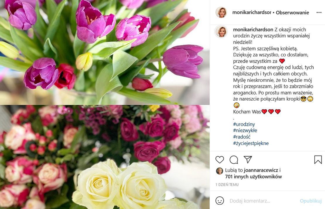 Monika Zamachowska już działa jako Monika Richardson